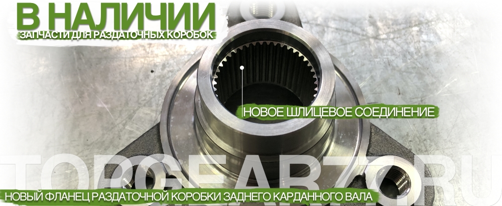 Новые шлицевые соединения на заднем фланце раздаточной коробки предач BMW